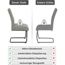 Hela Freischwinger MERKUR Cord grau 2er Set