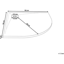 Beliani Duschwanne PARON