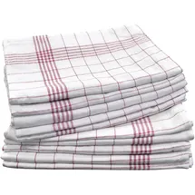Dyckhoff Geschirrtücher Karo rot 50,0 x 70,0 cm, 10 St.