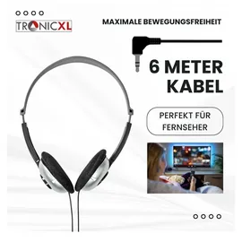 TronicXL Fernseh Kopfhörer Grau