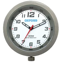 Oxford Analogue Motorraduhr, grau für Männer
