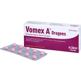 Klinge Pharma Vomex A Dragees 50 mg überzogene Tabletten 20 St.
