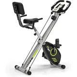 Wenoker Heimtrainer,Hometrainer Fahrrad,Heimtrainer Fahrrad Klappbar mit LCD Display und Handpulssensoren, Ergometer Heimtrainer Klappbar für Anfänger und Senioren