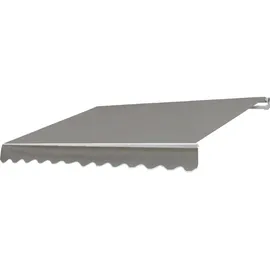MCW Alu-Markise H790, Gelenkarmmarkise Sonnenschutz 4x3m Polyester, grau-braun