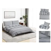 vidaXL Bettwäsche-Set Grau 200 x 200 cm