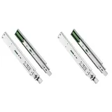 GTV H45 Schubladenschienen - 45.3 x 250 mm - Starken Verzinkt Stahl - Soft-Close Schienensystem - Teleskopschiene Kugelführung - Belastbar bis 30 Kg 1 Set : 2 Stück (Packung mit 2)