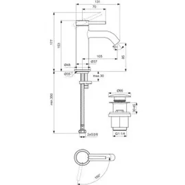 Ideal Standard Ceraline Nuovo Waschtischarmatur Chrom