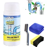Wild Sink Drain Cleaner, Vollstern Abflussreiniger, Vorteilspack Rohrreiniger, Powerful Sink & Drain Cleaner,World Abfluss Cleaner,Unclogging Cleaner für Küche,Bad,Toilette & Balkon (1 Stück(110g))