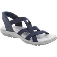 SKECHERS Damen Reggae Slim – Stretch Flex Hands Free Slip-ins Sandals, Navy Knit Gore, 37 EU
