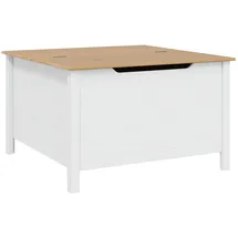 vidaXL Couchtisch Weiß/Honigbraun Kiefer 79,5 x 79,5 x 49 cm