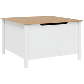 vidaXL Couchtisch Weiß/Honigbraun Kiefer 79,5 x 79,5 x 49 cm