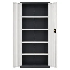 VCM Malivo Aktenschrank 80 x 180 x 40 cm schwarz
