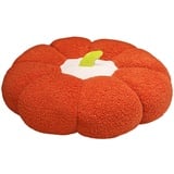 Surwin Stuhlkissen Rund Pumpkin Sitzkissen Rund Bequemes Bodenkissen, Sitzkissen Boden gartenmöbel-Kissen, für Indoor und Outdoor (45cm,Rot)