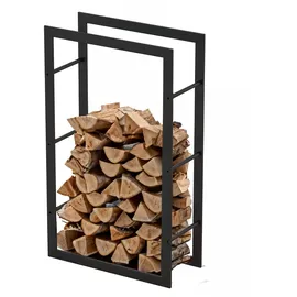 Westerholt Kaminholzregal Metall 1,02 x 1,00 m Schwarz