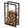 Westerholt Kaminholzregal Metall 1,02 x 1,00 m Schwarz