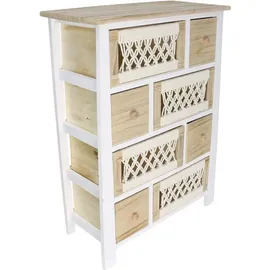 Dekoleidenschaft Makramee 56 x 77 cm Beige / Weiß