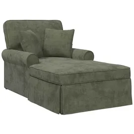 vidaXL ARES Chaise Lounge mit Rock mit Kissen grün