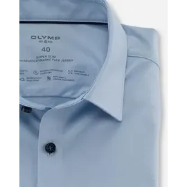 Olymp Businesshemd OLYMP No. Six 24/Seven super slim, Herren, Gr. 39, Normaler Arm, blau (hellblau), 92% Baumwolle, 8% Elasthan, Hemden,