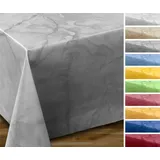 Beautex Tischdecke Wachstuchtischdecke abwischbar, Gartentischdecke Marmorstein (1-tlg) grau Oval | 140 cm x 240 cm