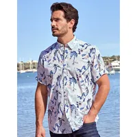 Lerros Kurzarmhemd mit grafischem Druck - White - L