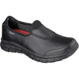 SKECHERS Damen Sure Track Sicherheitsschuhe, Black Leather, 41 EU