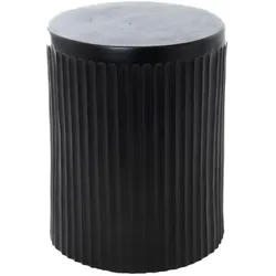 Sofaende Zylinder 40 cm - Schwarz Rund Aluminium Amadeus 40x40 cm