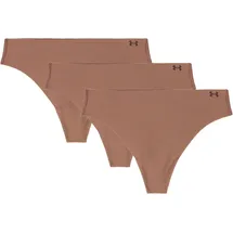 Under Armour Pure Stretch No-Show String 3 St. Braun S
