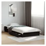 vidaXL Bettgestell 90 x 190 cm Schwarz