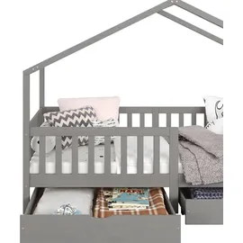 Idimex Hausbett ELEA 90 x 200 cm Kiefer grau