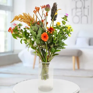 Blumenstrauß Feldstrauß mit Vase, verschiedene Größen