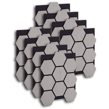 Homestyle4u Akustikpaneele Holz Grau 8 St. 76 x 62 cm
