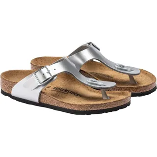 Birkenstock Gizeh Electric Metallic Slippers Kinder - Silber - 30