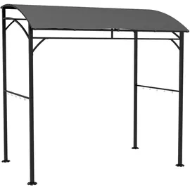 Outsunny Grillpavillon 2,15 x 1,5 m Dunkelgrau/Schwarz
