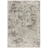 MeGusta Kurzflor Teppich Vintage UsedLook Grau 160x230 cm Rosario