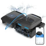 AIRROBO Poolroboter (CP02,20,40,400)Kabellos Poolsauger, poolroboter akku, (Geeignet für die Reinigung von Böden, Wänden, Wasserlinie und Wasseroberflächen, Geeignet für die meisten Schwimmbäder), 4 Motoren,Die Komplettlösung für die Poolreinigung,2 Jahr Garantie schwarz CP400