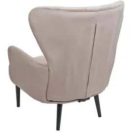 Mendler Lounge-Sessel HWC-K37 Samt 75 x 87,5 x 75 cm taupe mit Rollen