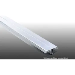 Aluprofil Kombisystem für 16 mm Stegplatten - 7000 mm Verbindungsprofil inkl. Lippendichtung – Klemmprofil für Holz- und Metallkonstruktionen