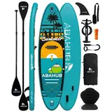 Abahub Stand Up Paddling Board 200kg mit Sitz SUP Board aufblasbar Stand Up Paddle Board Set, Grün Standup Paddle Board mit verstellbarem Aluminiumpaddel,Kajak Sitz,für Kajakfahren, 320x84x15cm