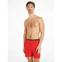 Tommy Hilfiger Tommy Jeans Herren Badeshorts Medium Drawstring Mittellang, Rot (Hot Heat), XXL