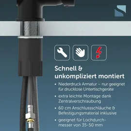 Schütte LONDON Spültischarmatur Niederdruck Schwarz