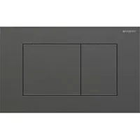 Geberit Sigma40 Betätigungsplatte 115629QD1 Square, schwarzchrom gebürstet, easy-to-clean-beschichtet, für