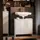 SoBuy Waschbeckenunterschrank, Weiß,