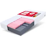 Fdm Matratze 100x200 cm Härtegrad H3 H4 Höhe 24 cm Kaltschaummatratze HR-Schaum Visco-Schaum 7 Komfortzonen mit Hypoallergenem Waschbarem Jersey