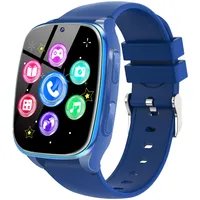 4G Smartwatch für Kinder GPS, Kinder Watch Uhr Telefon mit Videoanruf und Voice Chat, WiFi, SOS, Schrittzähler, Wecker, Spiele, Kindergeschenke Armbanduhr Uhr für Mädchen Jungen ab 4 (Marineblau)
