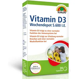 Sunlife Vitamin D3 Wochendepot Tabletten 20 St.