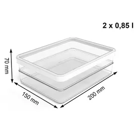 Rotho Foodcenter transparent 0,85 l 2-teiliges Set