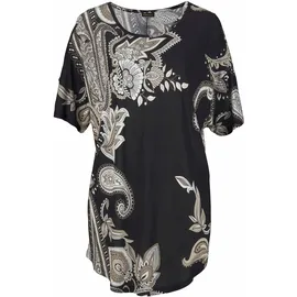 LASCANA Longshirt LASCANA, Damen, Gr. 32/34, bunt (bedruckt), Jersey, Obermaterial: 100% Viskose, figurumspielend hüftbedeckend, Rundhals, Shirts Longshirt, mit Cut-outs an den Schultern, Alloverprint, Shirtkleid, schulterfrei, Topseller