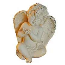 Loberon Deko-Engel Virela handbemalt beige