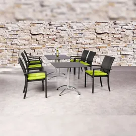 BEST Freizeitmöbel Samoa Stapelsessel 57 x 63 x 88 cm mocca