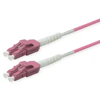 ROLINE LWL-Kabel duplex 50/125μm OM4, LC/LC, UNIBOOT, violett, 0,5 m